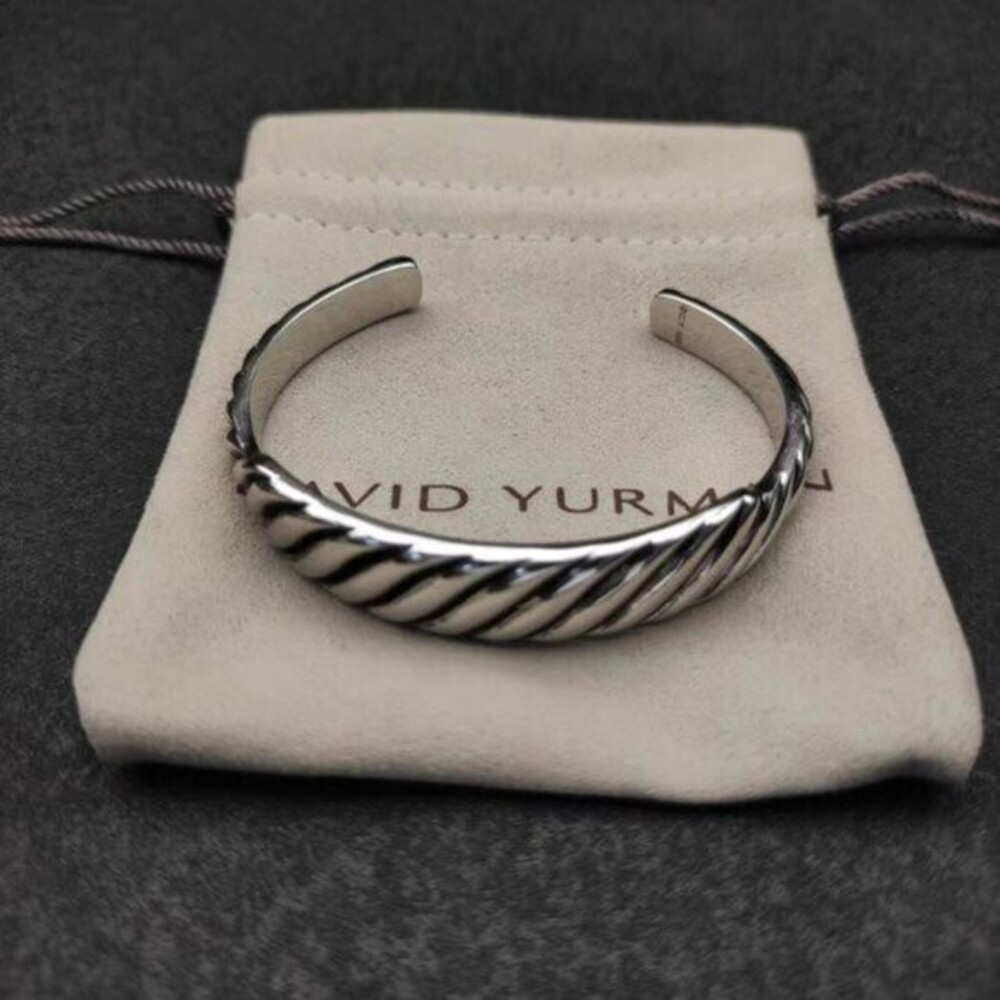 *☘︎*David Yurman 12.9mm*☘︎*Silver Wave Cuff Bracelet